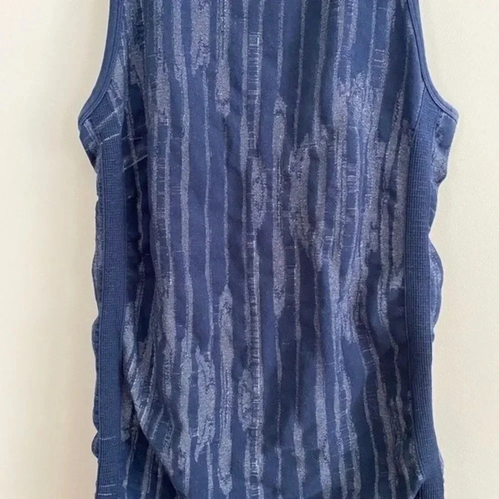 Athleta Ikat Pure Seemless Navy Tank Top - Picture 4 of 8